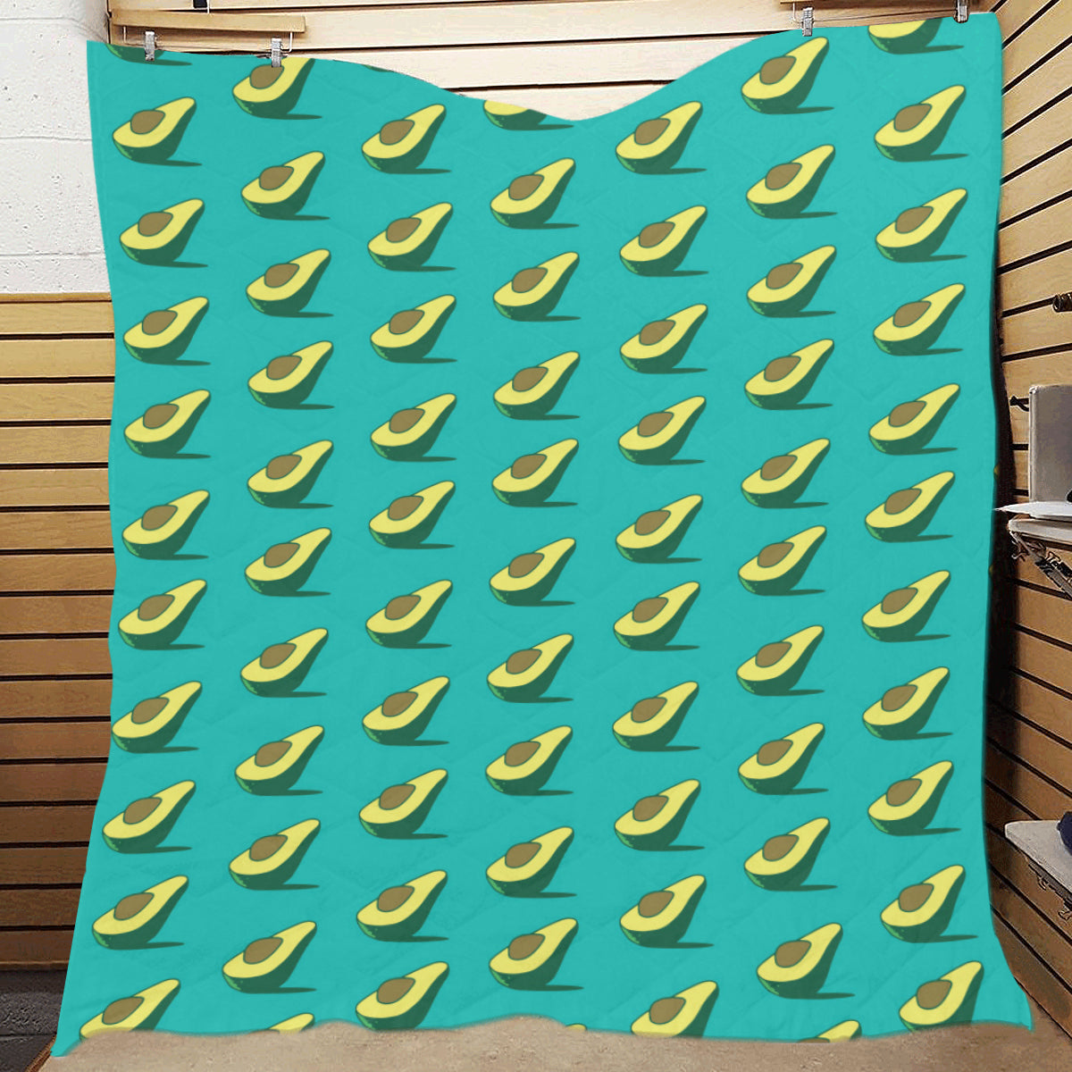 Avocado Pattern Print Design 03 Premium Quilt