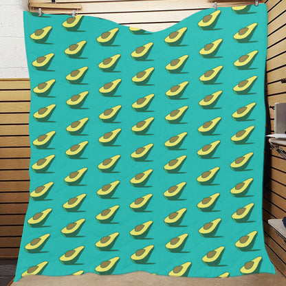 Avocado Pattern Print Design 03 Premium Quilt