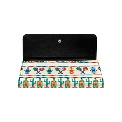 Maracas Mexican Pattern Print Design 01 Women's Trifold Wallet