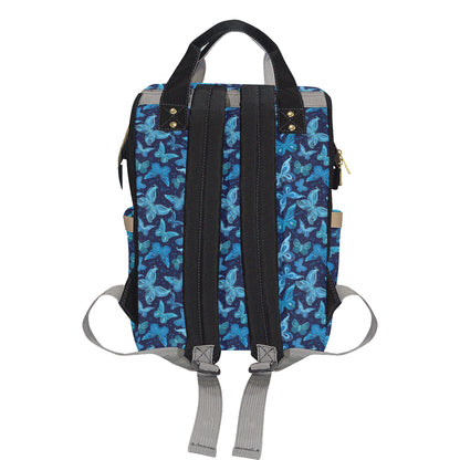 Butterfly Pattern Print Design 03 Diaper Bag Backpack