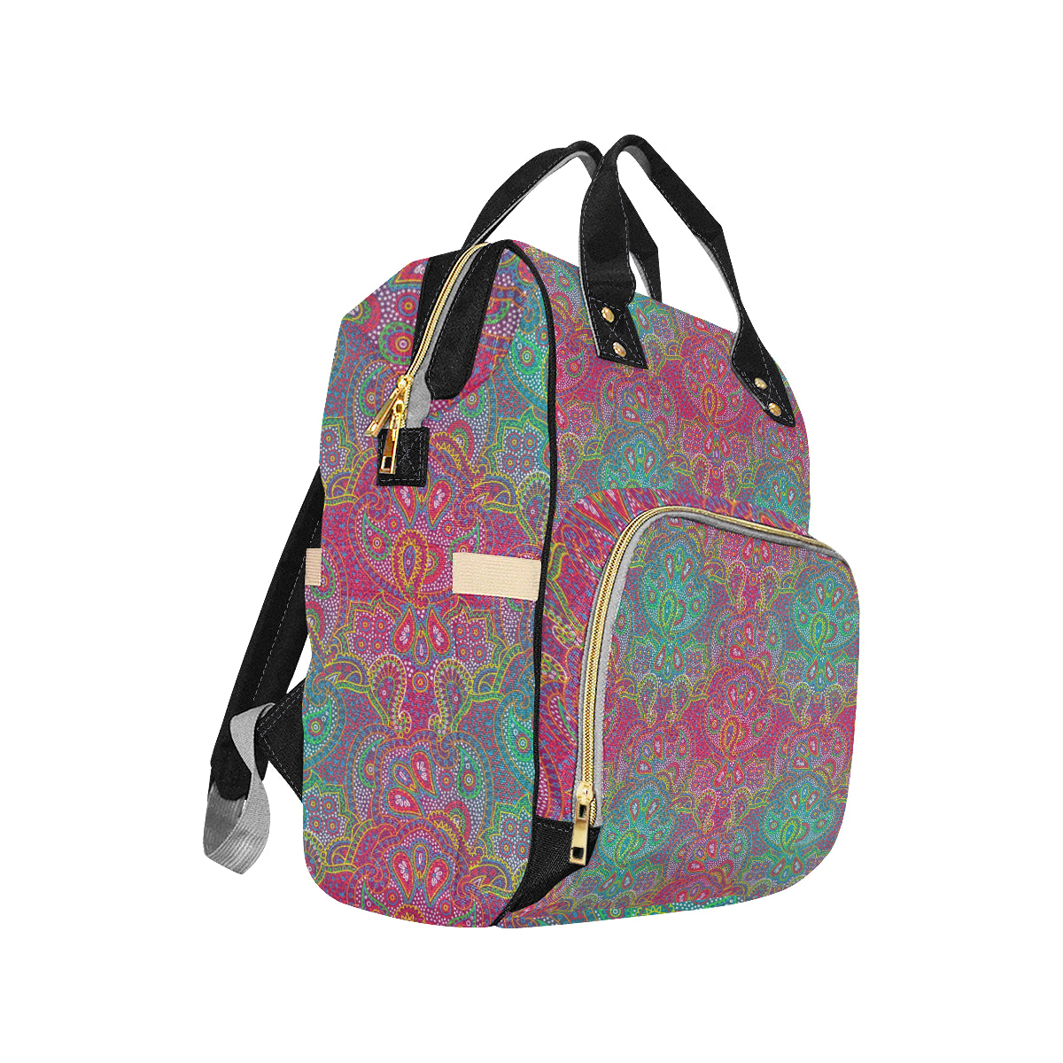 Boho Pattern Print Design 02 Diaper Bag Backpack