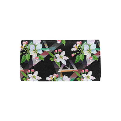 Apple blossom Pattern Print Design AB07 Women's Trifold Wallet