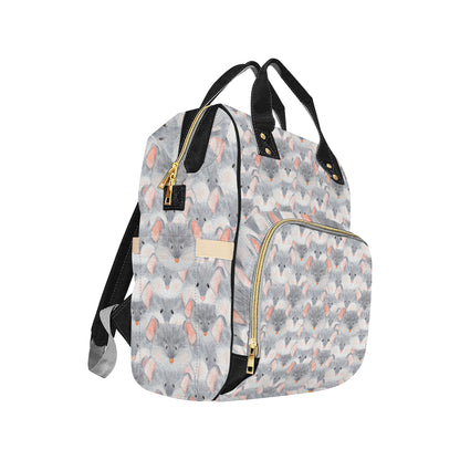 Rat Baby Pattern Print Design 02 Diaper Bag Backpack