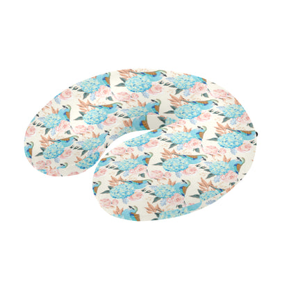 Bluebird Pattern Print Design 03 U-Shaped Travel Neck Pillow
