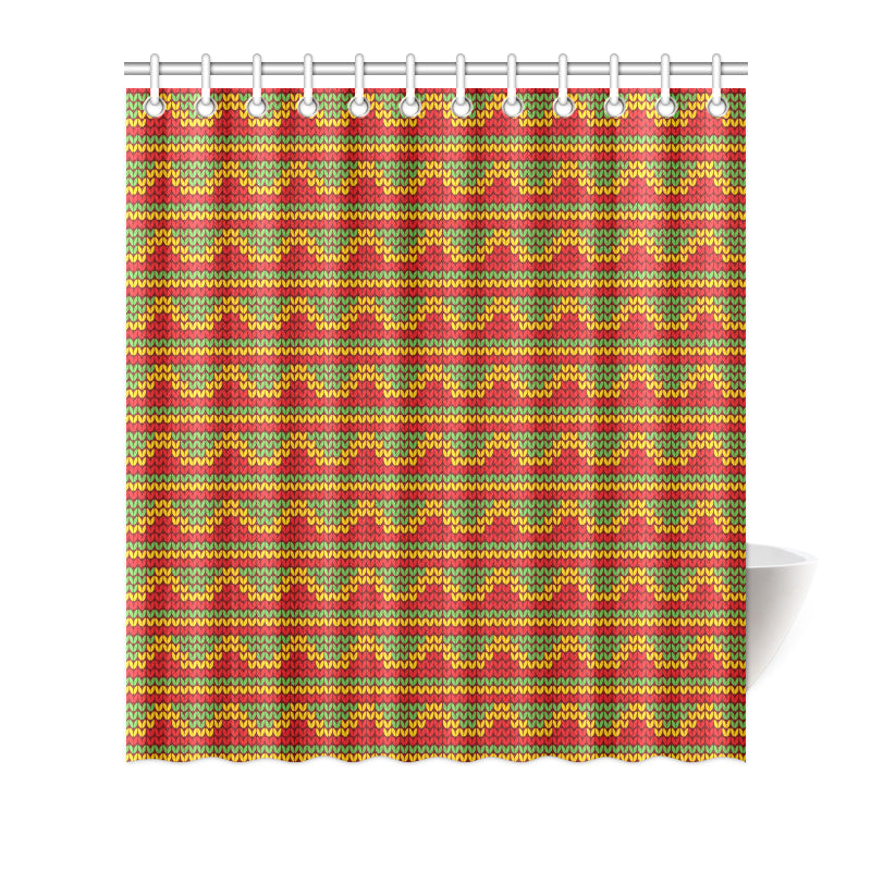 Rasta Reggae Color Print Shower Curtain