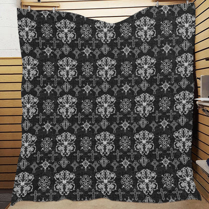 Cross Pattern Print Design 04 Premium Quilt