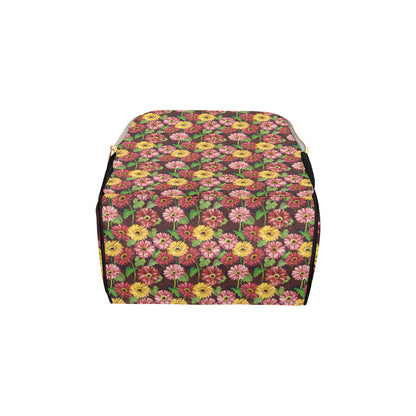 Daisy Gerbera Print Pattern Diaper Bag Backpack