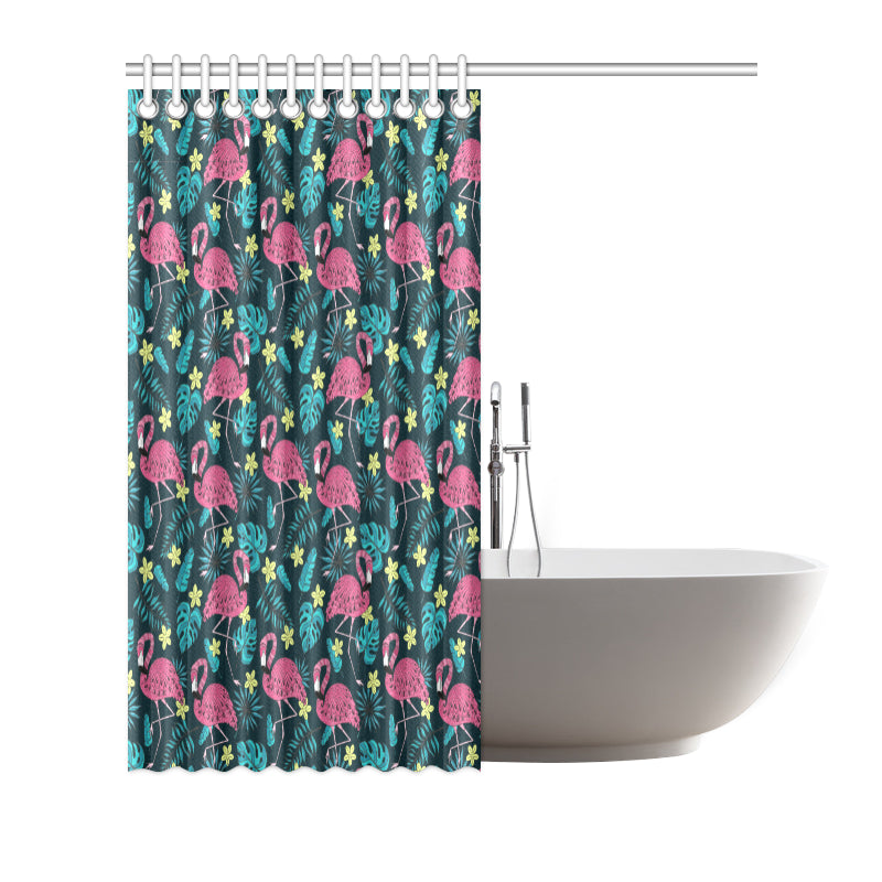 Flamingo Print Pattern Shower Curtain
