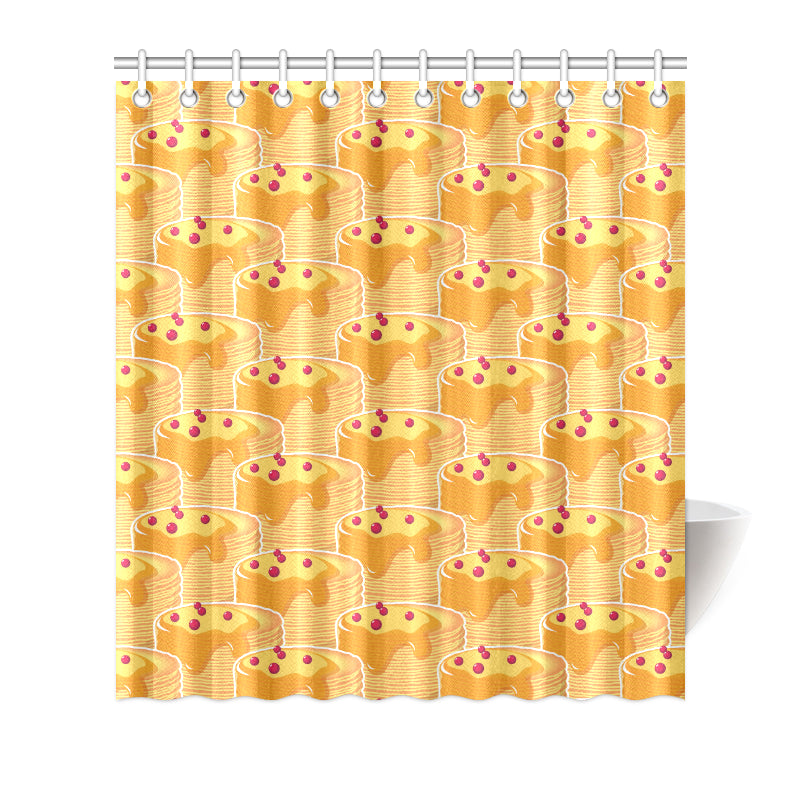 Pancake Pattern Print Design A04 Shower Curtain