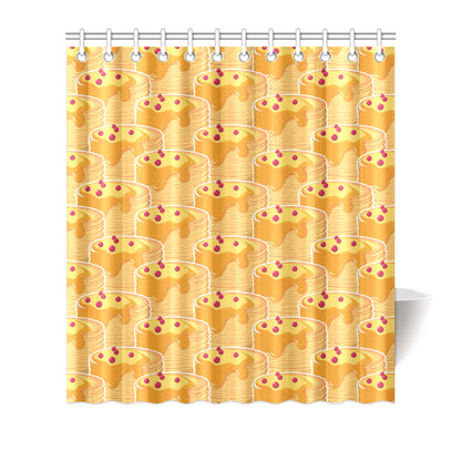Pancake Pattern Print Design A04 Shower Curtain