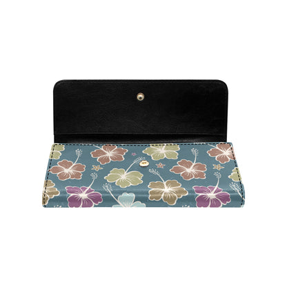 Hibiscus Pattern Print Design HB033 Women's Trifold Wallet