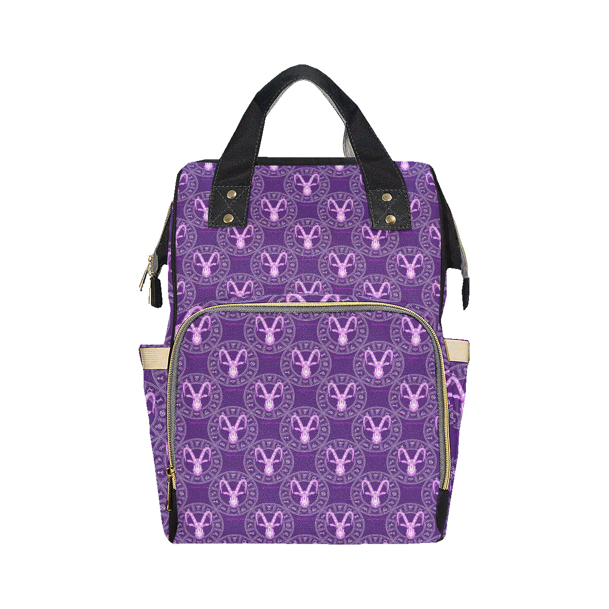 Capricorn Zodiac Pattern Print Design 04 Diaper Bag Backpack