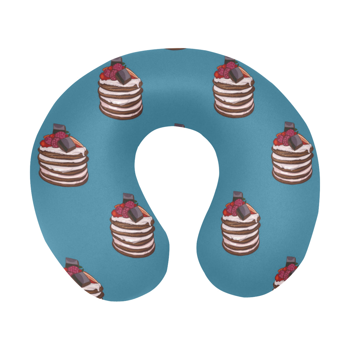 Pancake Pattern Print Design A03 U-Shaped Travel Neck Pillow