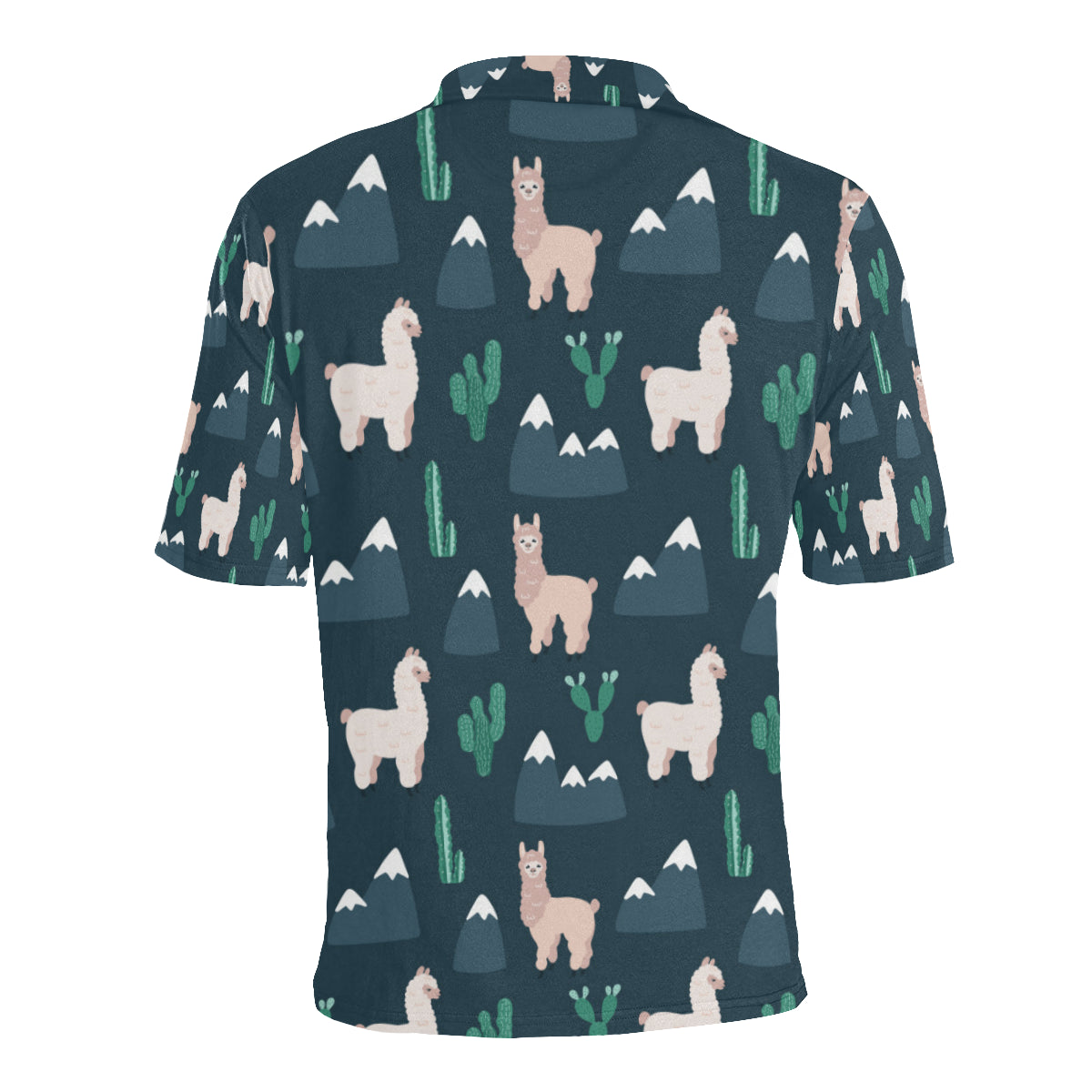 Llama Pattern Print Design 06 Men Polo Shirt