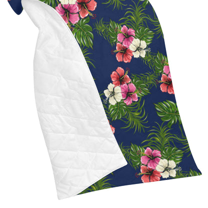 Hibiscus Pattern Print Design HB028 Premium Quilt