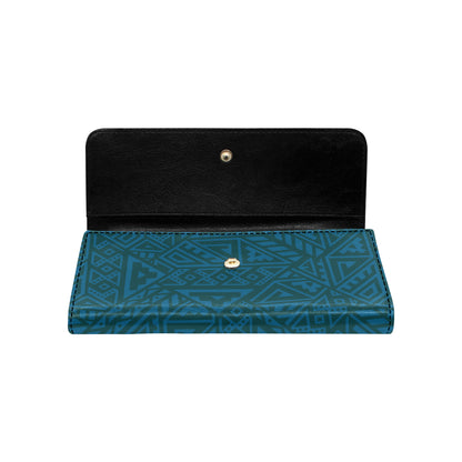 Maori Pattern Print Design 03 Women's Trifold Wallet