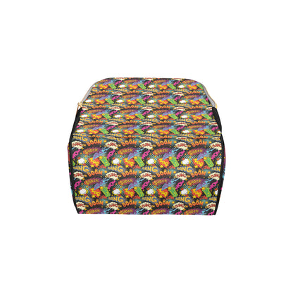 Comic Book Pattern Print Design 01 Diaper Bag Backpack