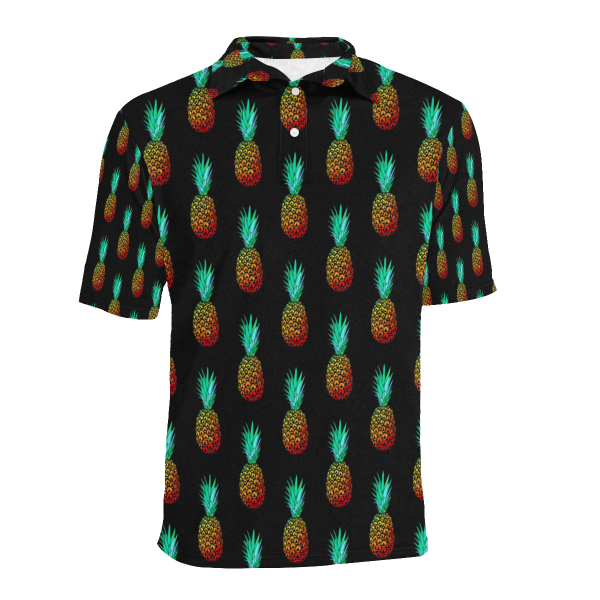 Pineapple Pattern Print Design A05 Men Polo Shirt