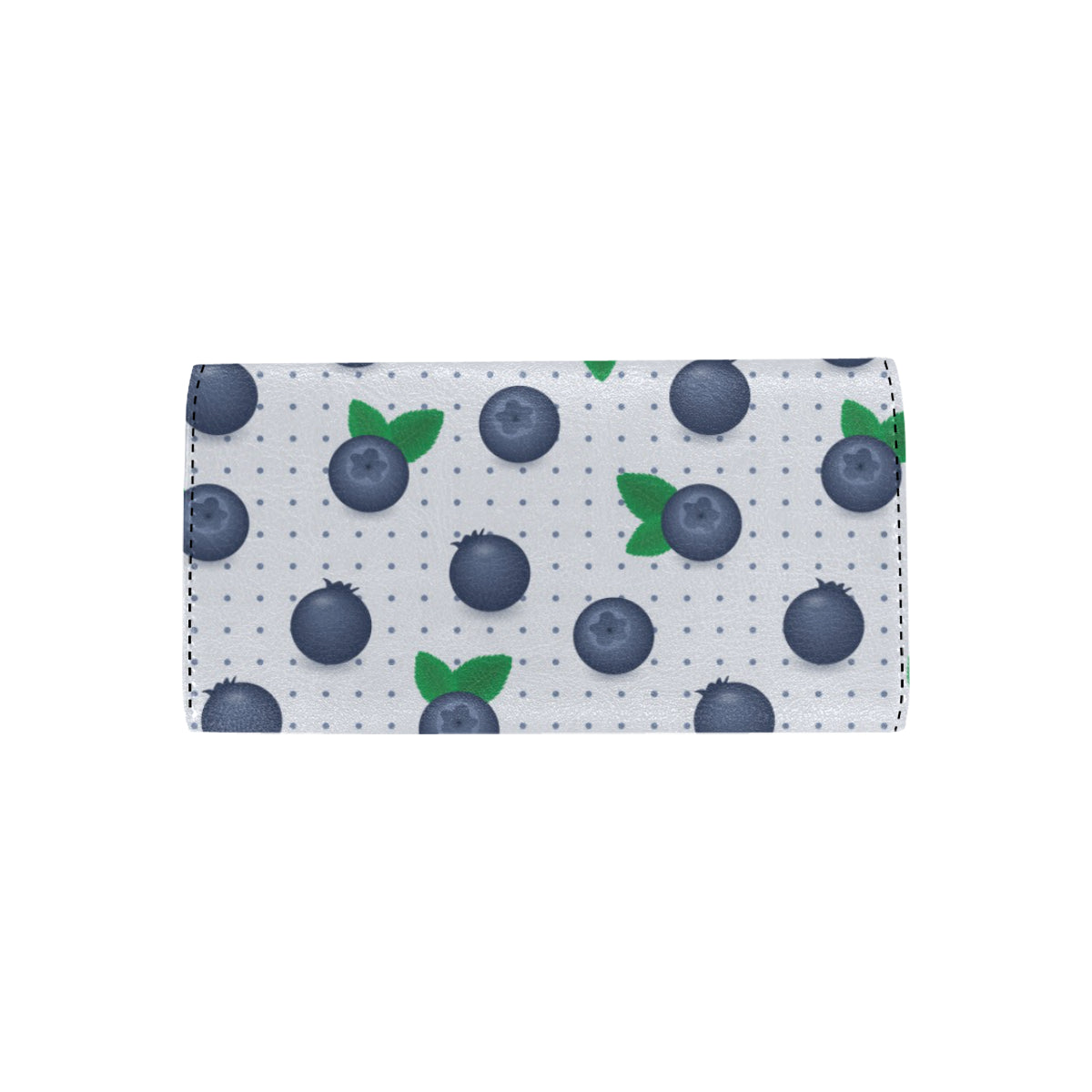 Blueberry Pattern Print Design BB02 Women's Trifold Wallet