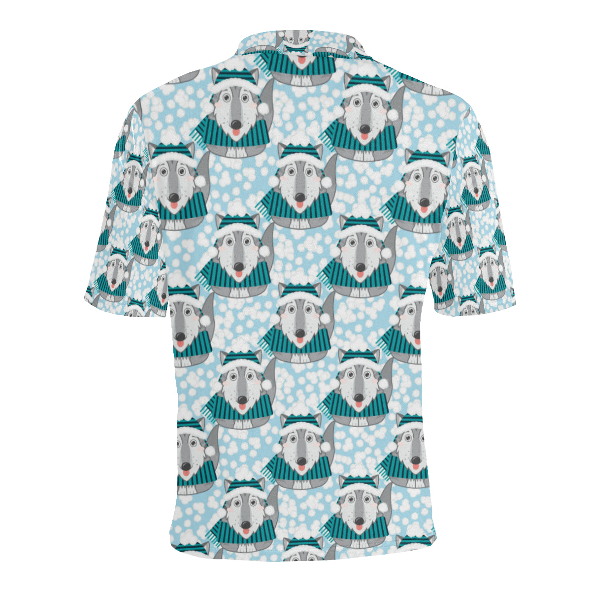 Alaskan Malamute Pattern Print Design 01 Men Polo Shirt