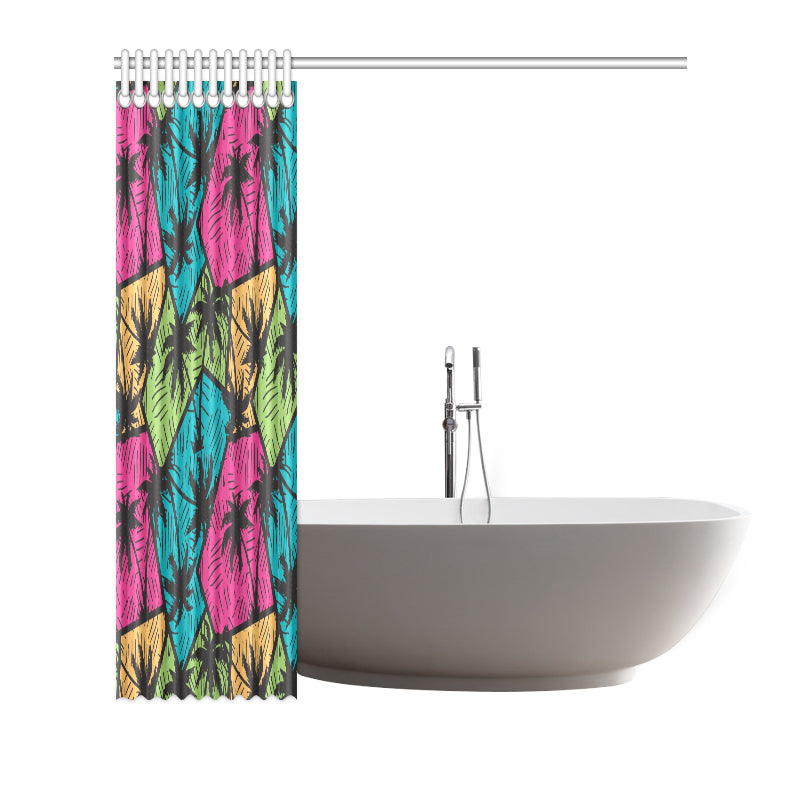 Palm Tree Pattern Print Design PT09 Shower Curtain