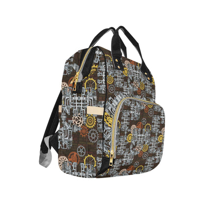 Mechanic Pattern Print Design 04 Diaper Bag Backpack