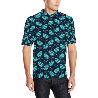 Carnations Pattern Print Design CN06 Men Polo Shirt