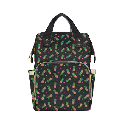 Neon Pineapple Pattern Print Design A04 Diaper Bag Backpack
