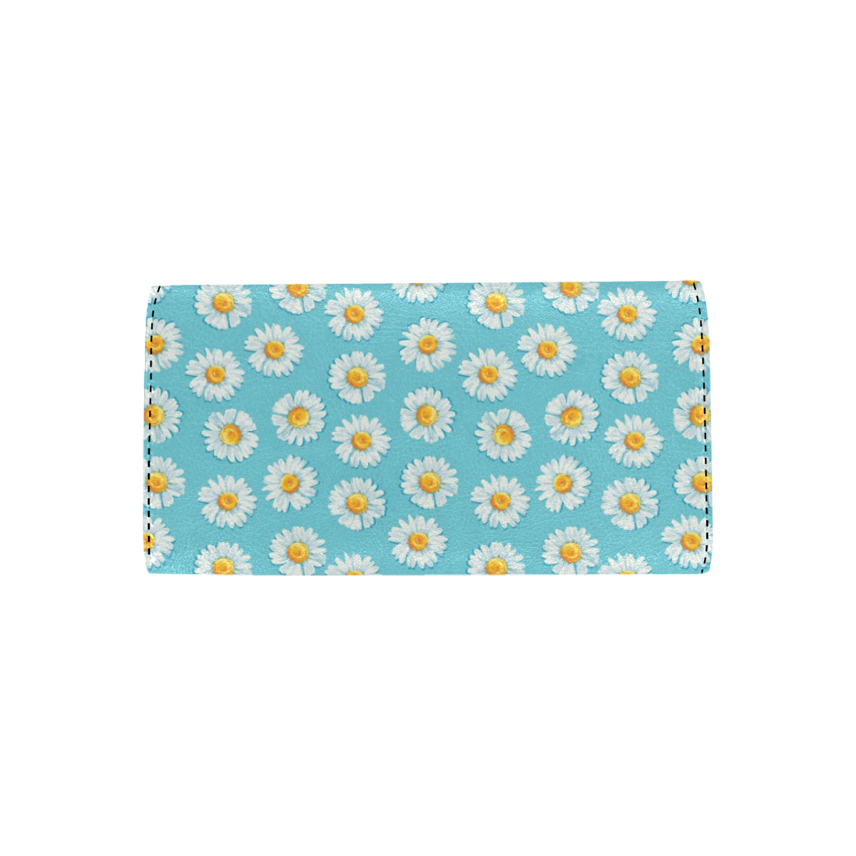 Daisy Pattern Print Design DS03 Women's Trifold Wallet