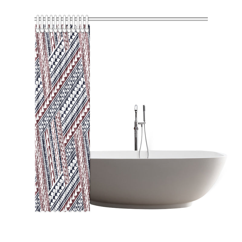 Polynesian Tribal line Shower Curtain