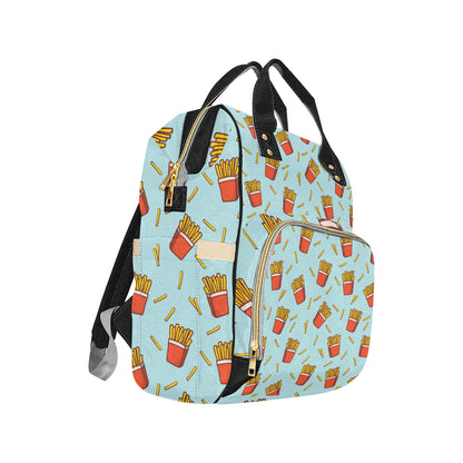 French Fried Pattern Print Design 02 Diaper Bag Backpack