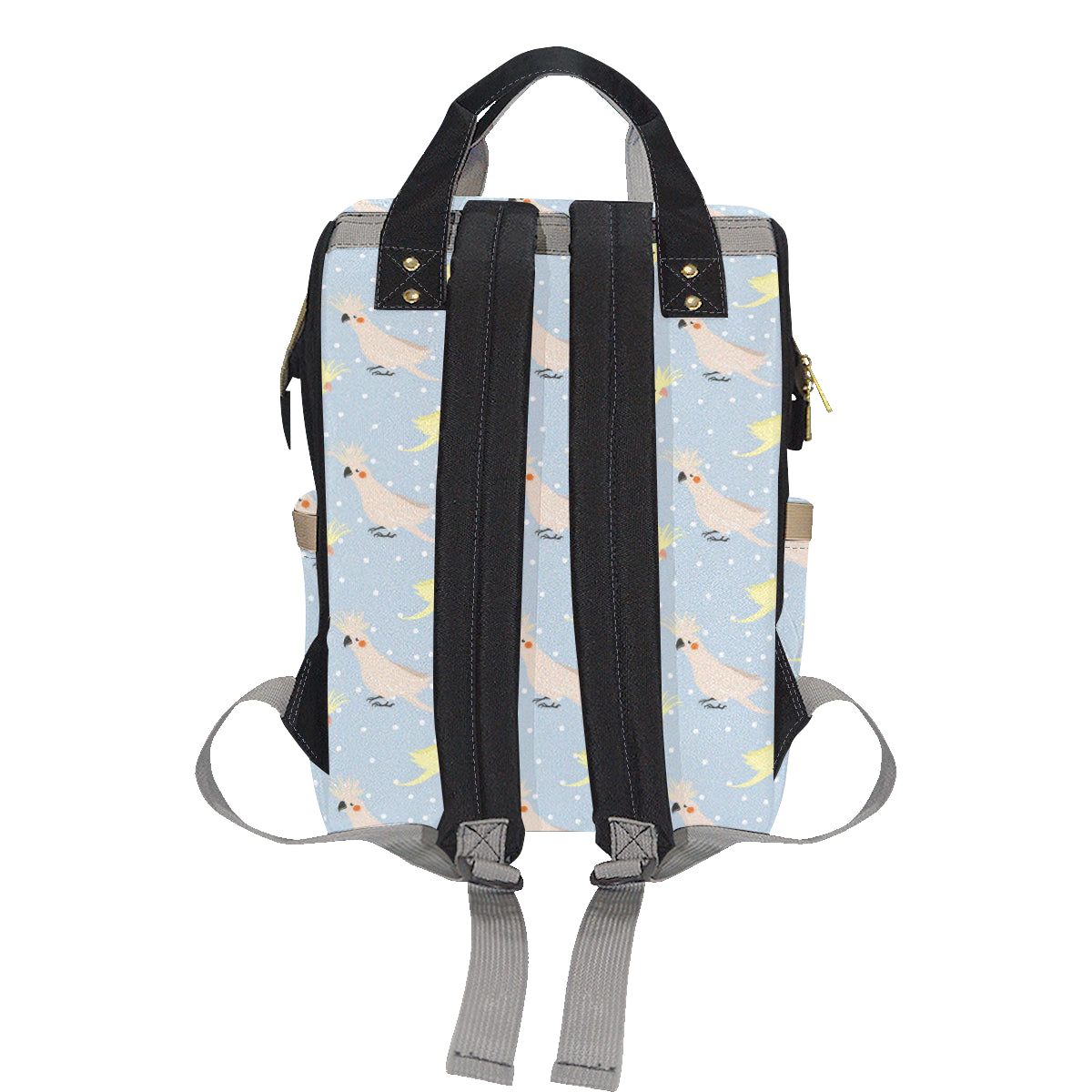 Cockatiel Pattern Print Design 03 Diaper Bag Backpack