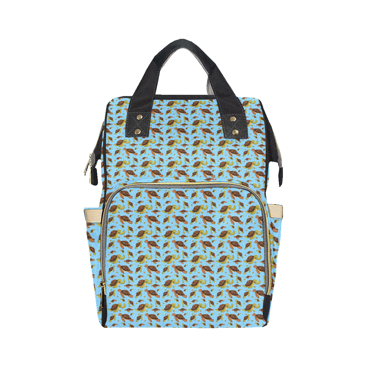 Hello Sea Turtle Print Pattern Diaper Bag Backpack
