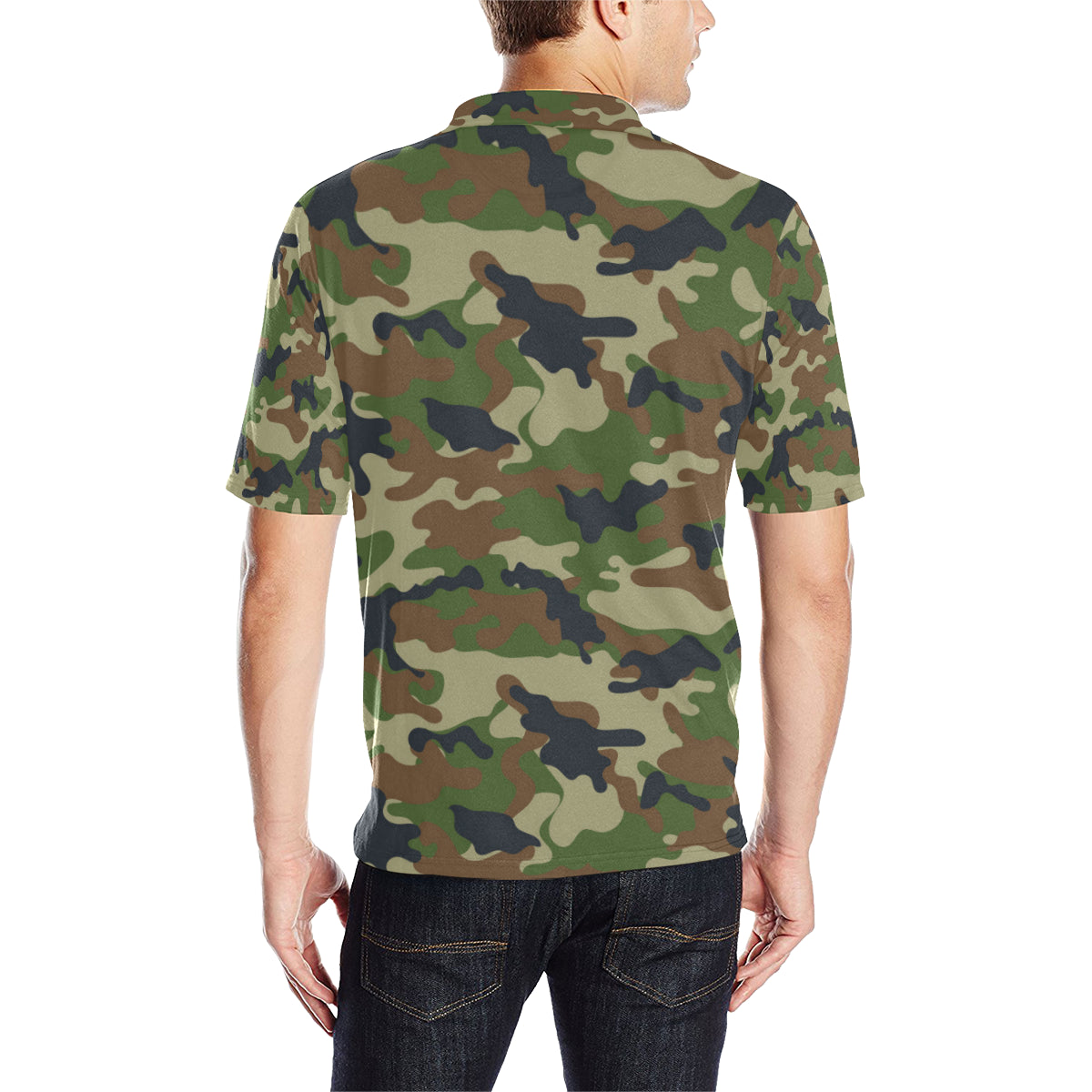 Army Camouflage Pattern Print Design 01 Men Polo Shirt