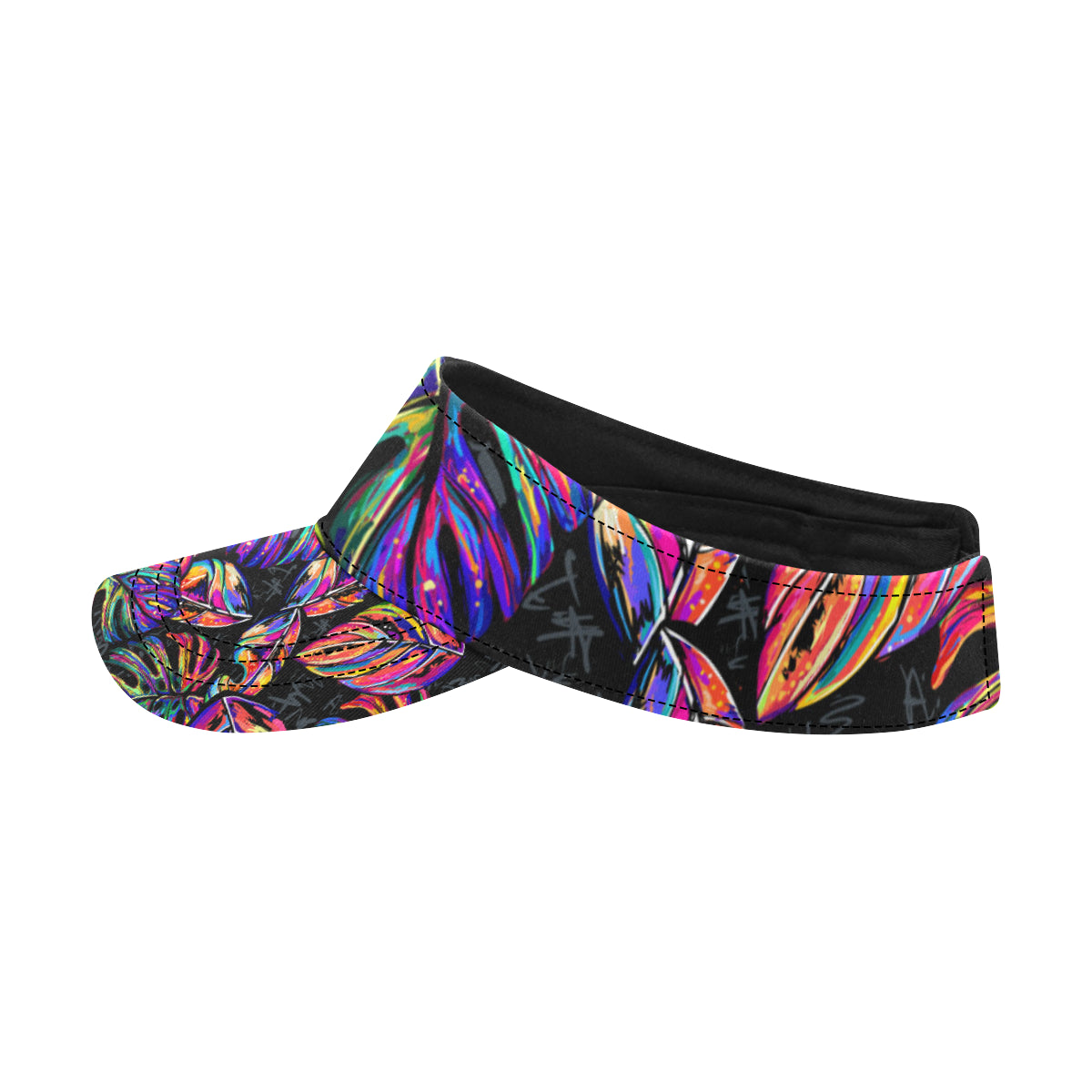 Neon Color Tropical Palm Leaves Unisex Sun Visor