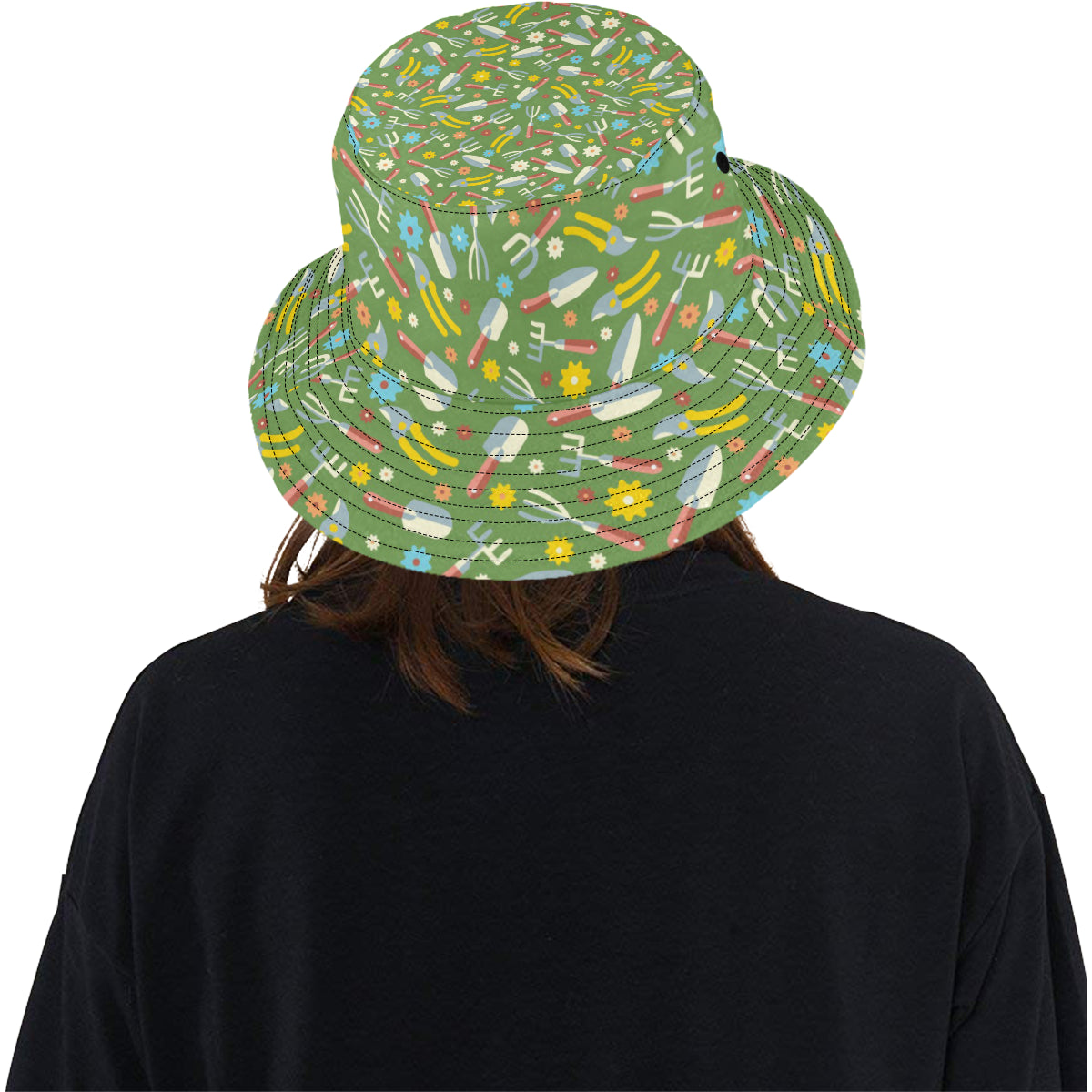 Gardening Pattern Print Design G06 Unisex Bucket Hat