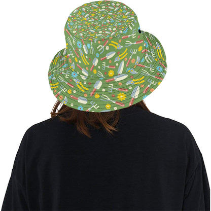 Gardening Pattern Print Design G06 Unisex Bucket Hat