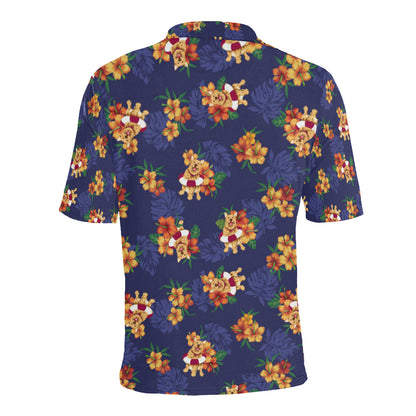 Hawaiian Themed Pattern Print Design H02 Men Polo Shirt