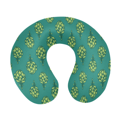 Artichoke Pattern Print Design 04 U-Shaped Travel Neck Pillow