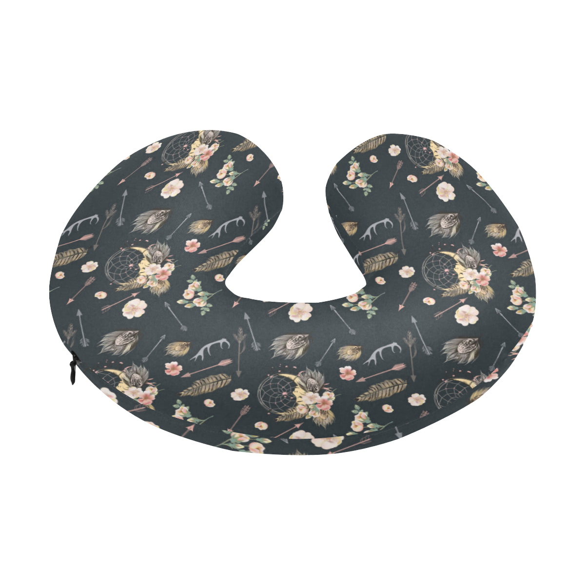 Bohemian Pattern Print Design 09 U-Shaped Travel Neck Pillow