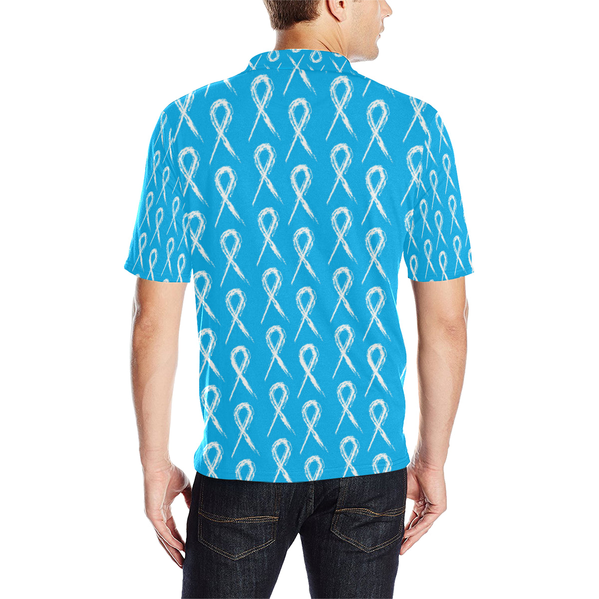 Prostate cancer Pattern Print Design A03 Men Polo Shirt