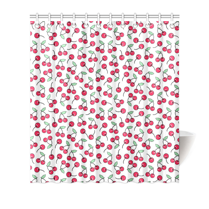 Cherry Pattern Print Design 03 Shower Curtain