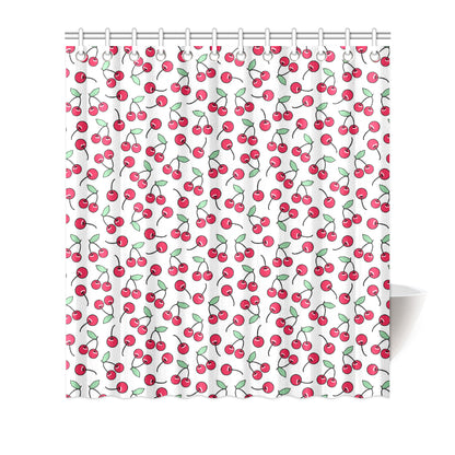 Cherry Pattern Print Design 03 Shower Curtain