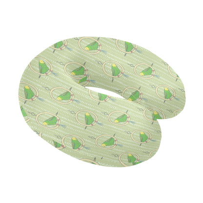 Budgerigar Pattern Print Design 02 U-Shaped Travel Neck Pillow