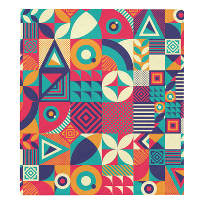 Mosaic Pattern Print Design 03 Premium Quilt