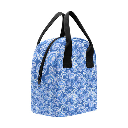 Tie Dye Blue Design Print Insulated Lunch Bag