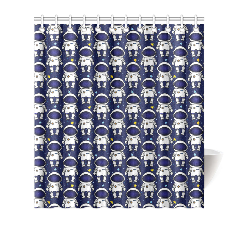 Astronaut Pattern Print Design 01 Shower Curtain