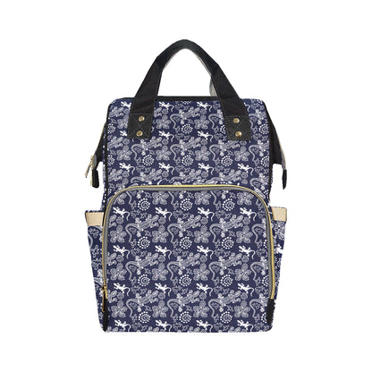 lizard Pattern Print Design 03 Diaper Bag Backpack