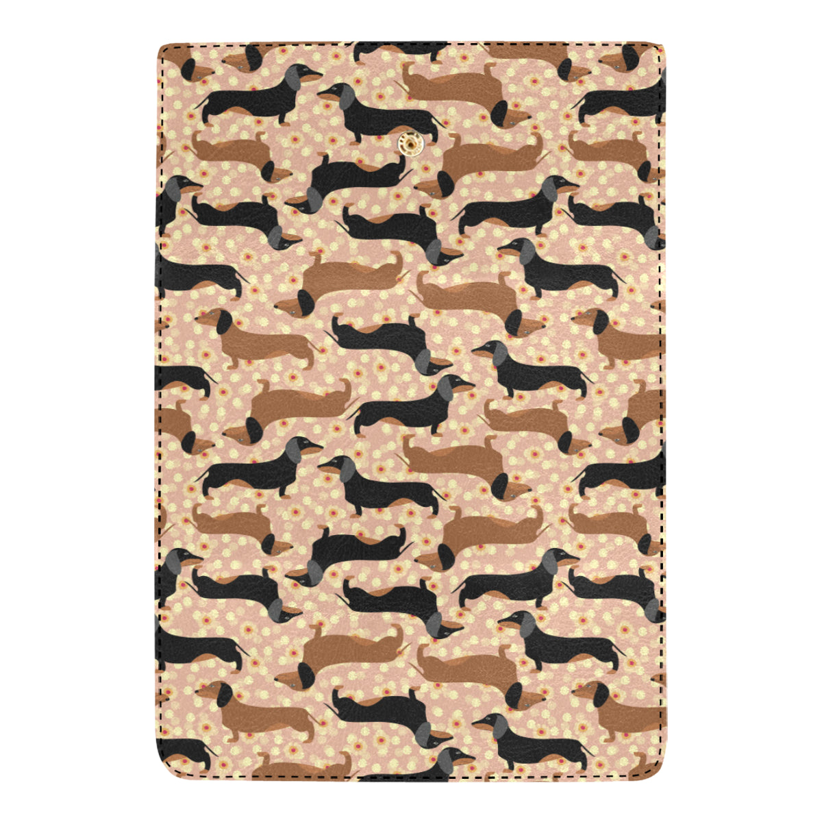 Dachshund Pattern Print Design 011 Women's Trifold Wallet