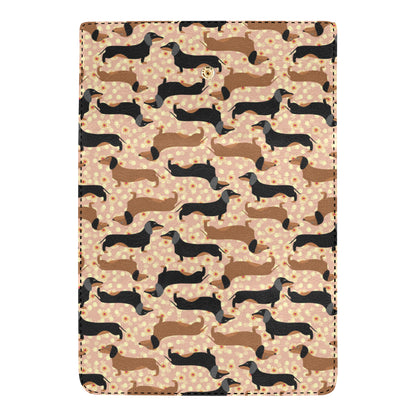 Dachshund Pattern Print Design 011 Women's Trifold Wallet